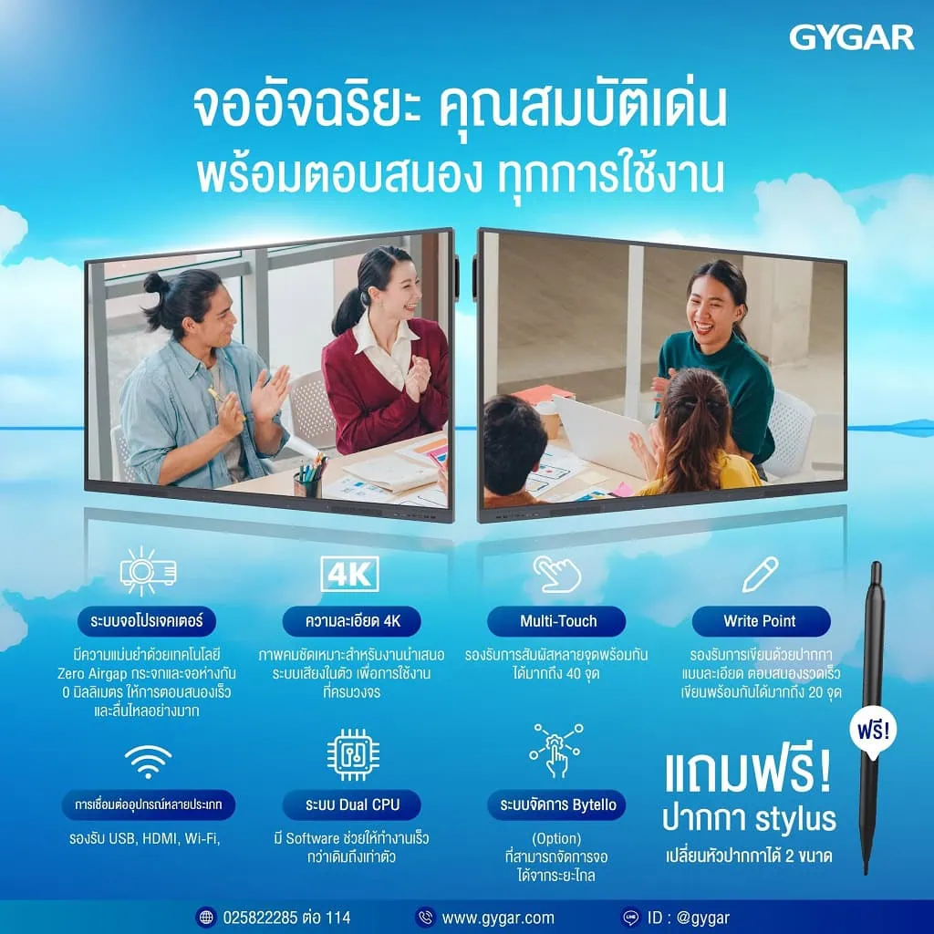Interactive Presenter GYGAR เทคโนโลยีที่เปลี่ยนการแตะ “เป็นพลังแห่งการสร้างสรรค์” 2