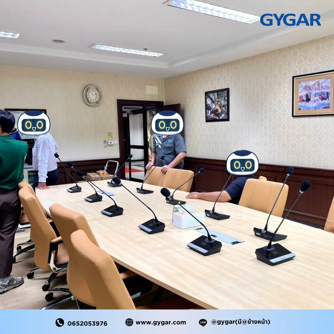 ส่งมอบ & ติดตั้งครบชุด! ไมค์ประชุมไร้สาย GYGAR GW250  2