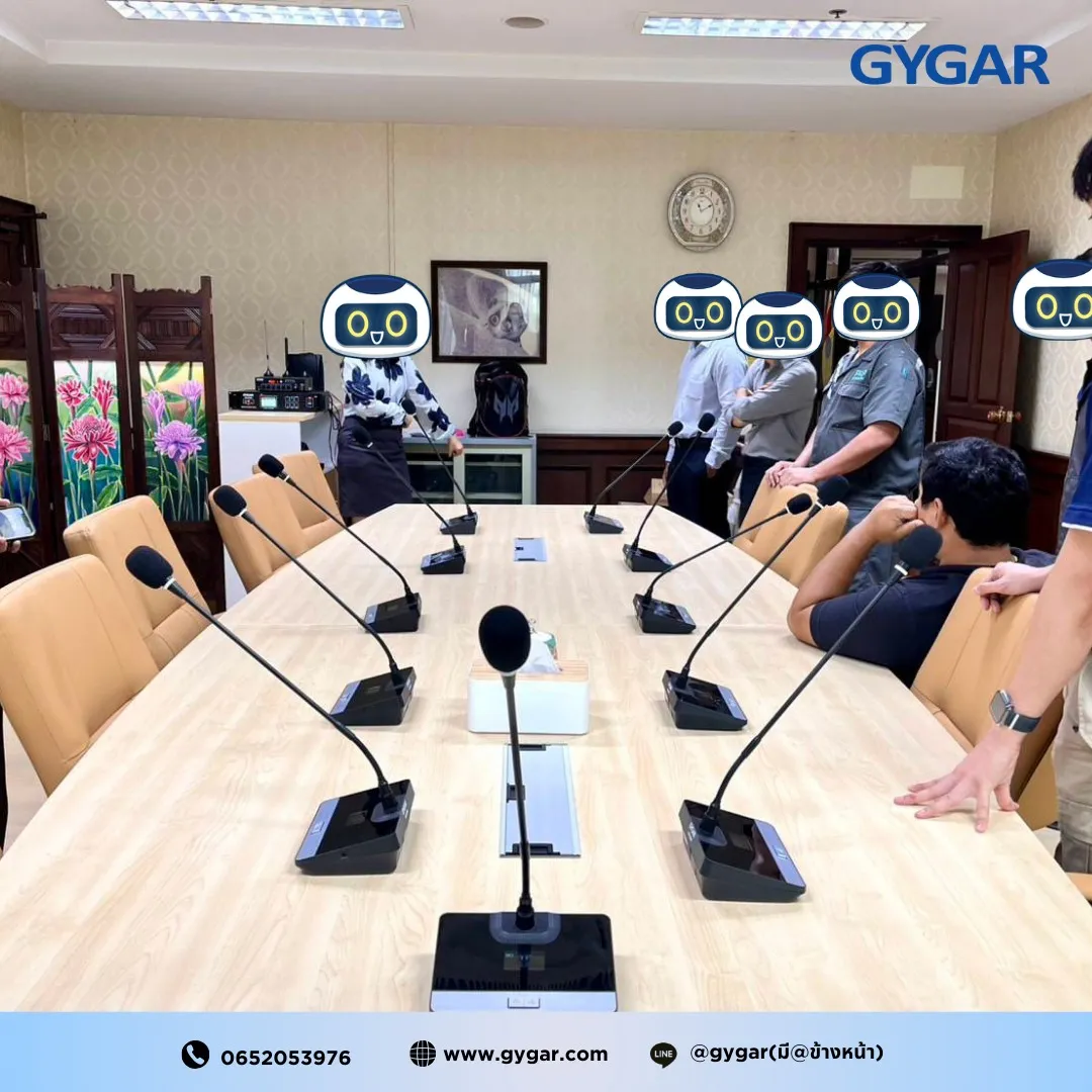 ส่งมอบ & ติดตั้งครบชุด! ไมค์ประชุมไร้สาย GYGAR GW250  3
