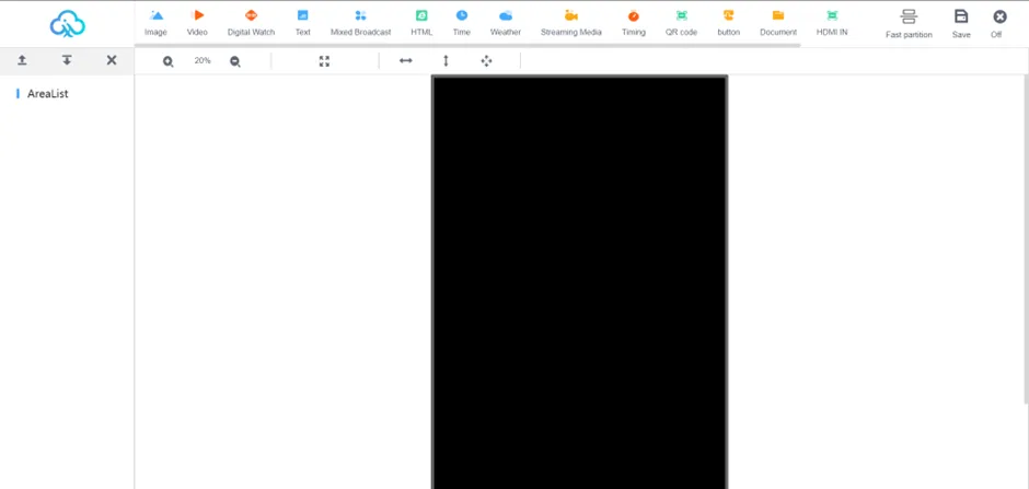 ภาพหน้าสร้างคอนเทนต์ในขั้นตอนการใช้งาน S/W Version 2
